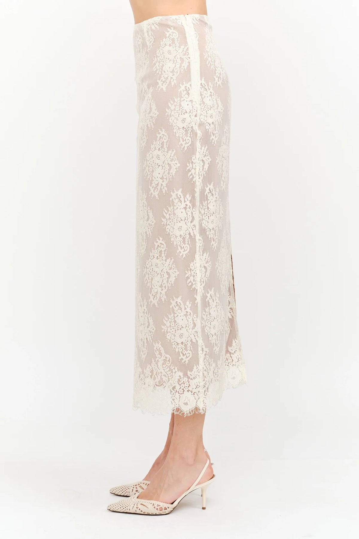 Lennon Lace Skirt - Ivory