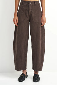 Emmerson Slim Barrel Pants - Brown