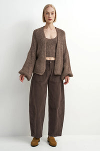 Emmerson Slim Barrel Pants - Brown