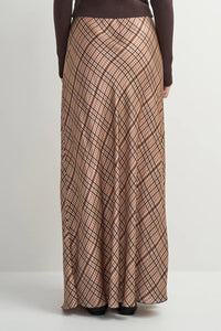 Meadow Skirt - Beige Plaid