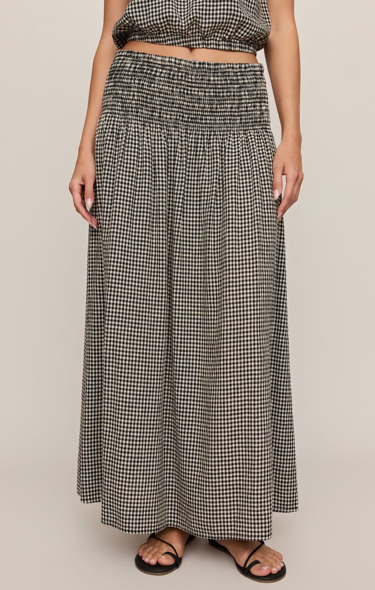 Z Supply Brooke Gingham Skirt - Black