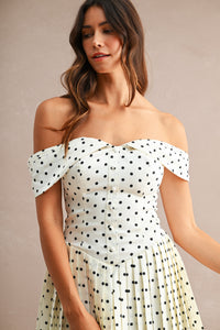 Lyla Polka Dot Mini Dress - Cream