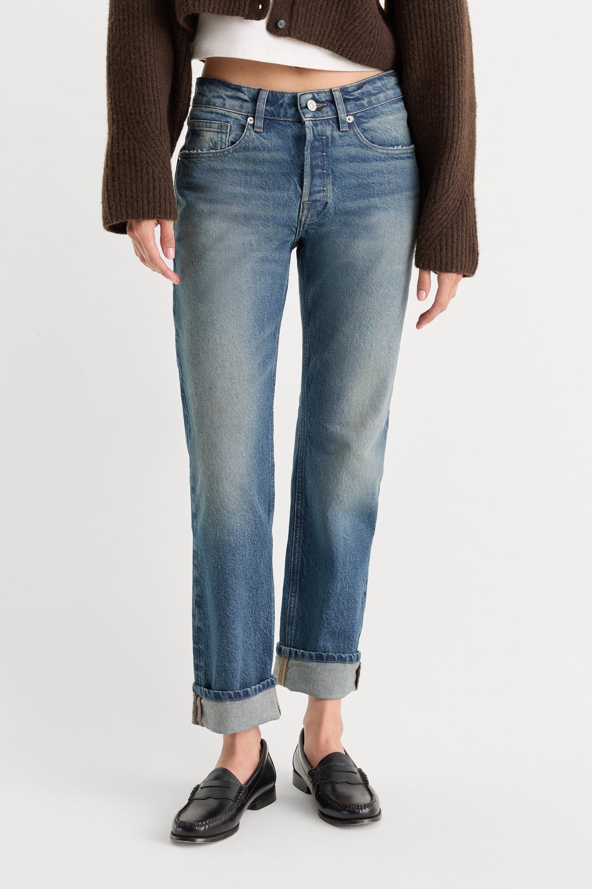 Good American - Vintage Straight Ankle Jeans - Indigo