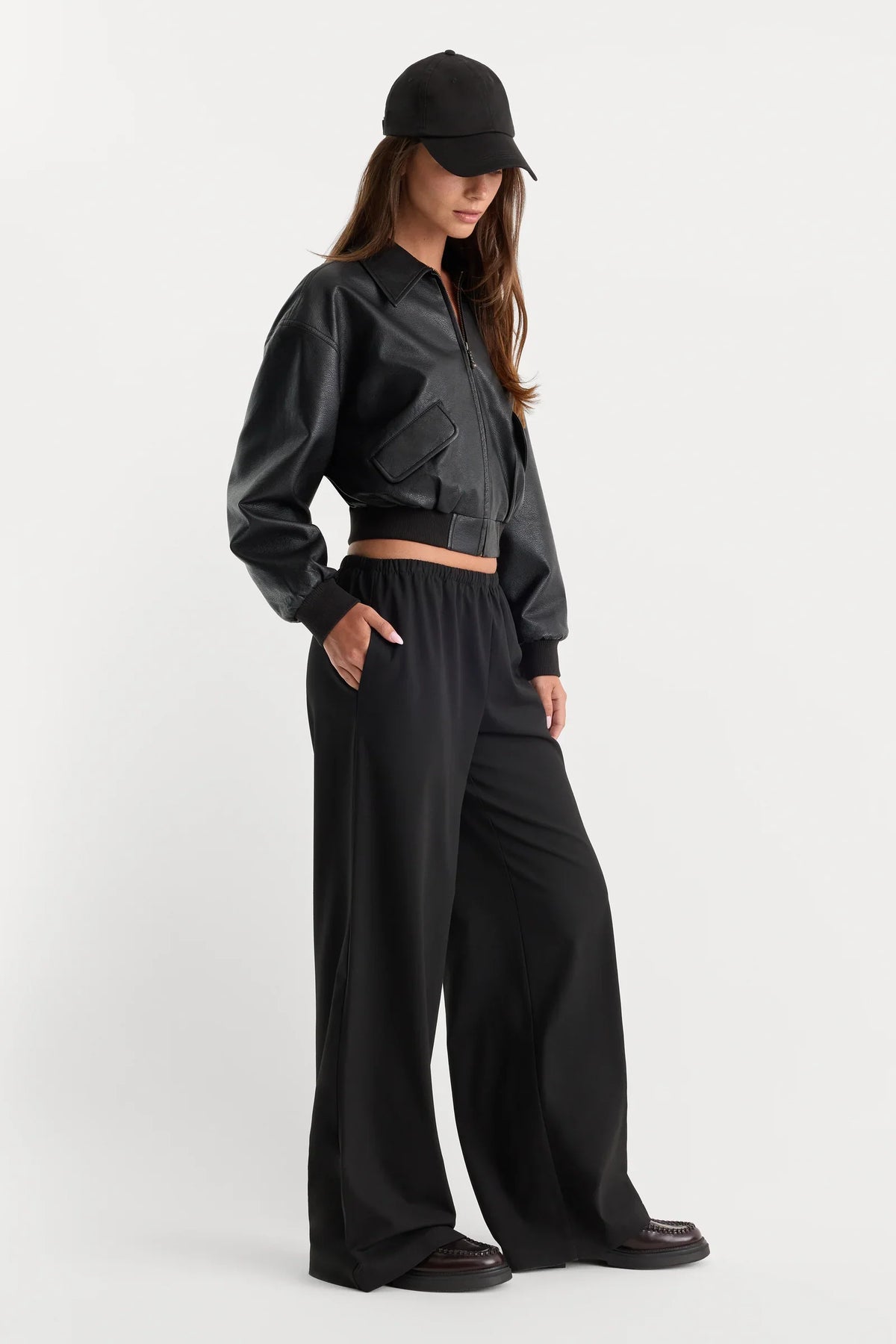Good American - The Pull On Trouser - Black