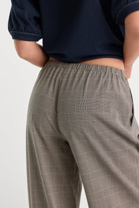 Good American - The Pull On Trouser - Mini Plaid