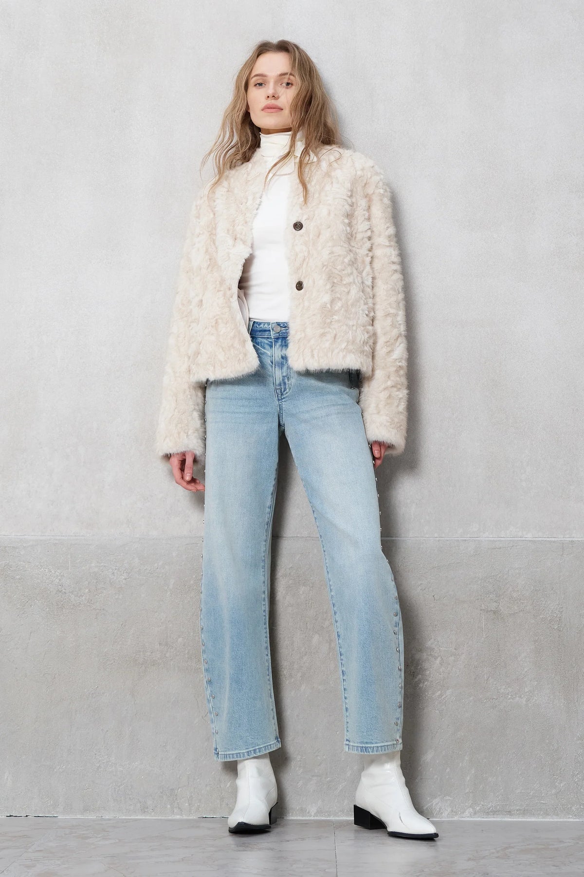 Tokyo Mid Rise Studded Jeans - Luminara