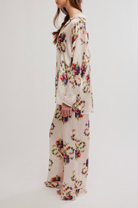 Free People Dreamy Days Pajama Set - Antique Ivory Floral