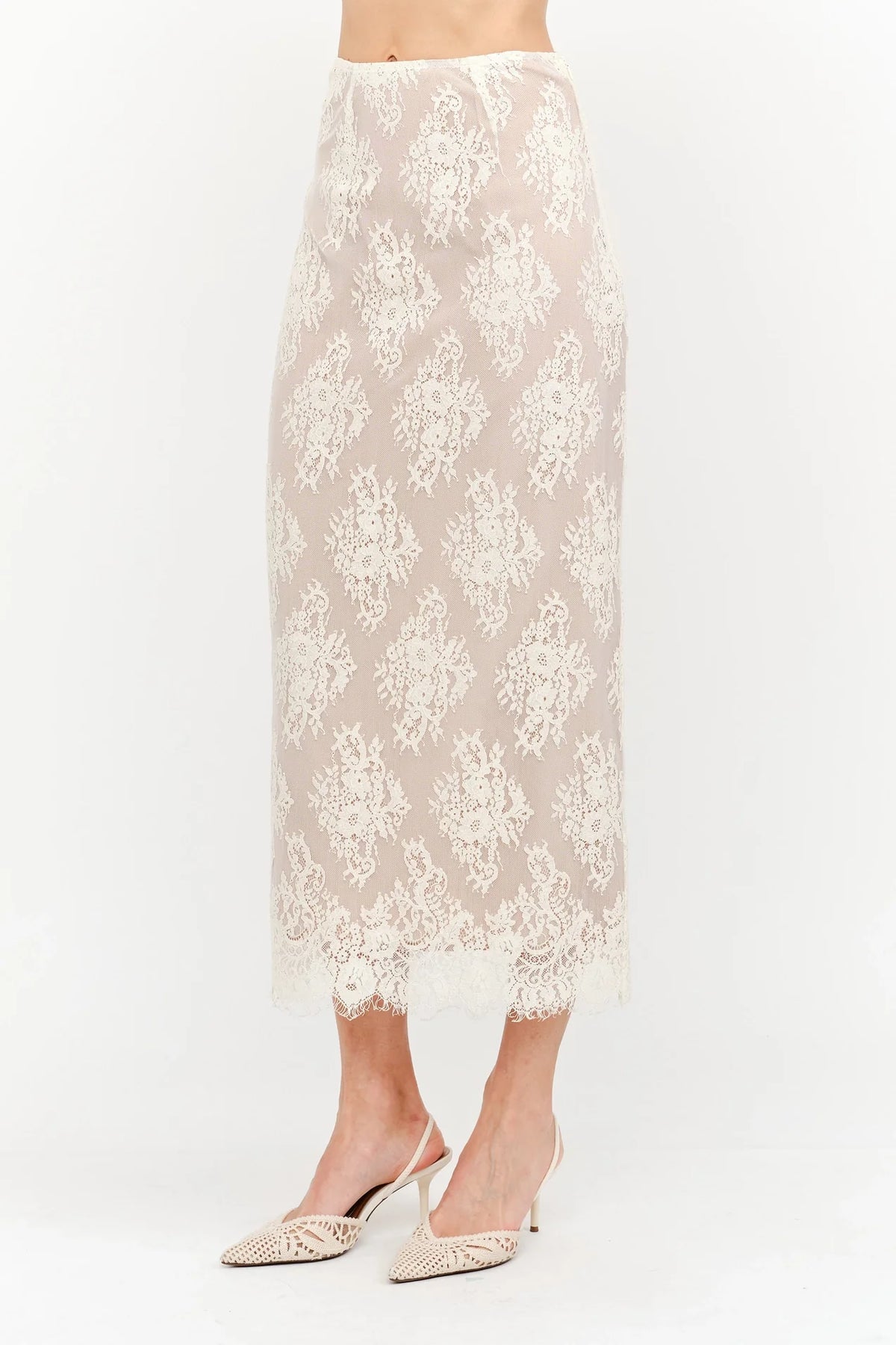 Lennon Lace Skirt - Ivory