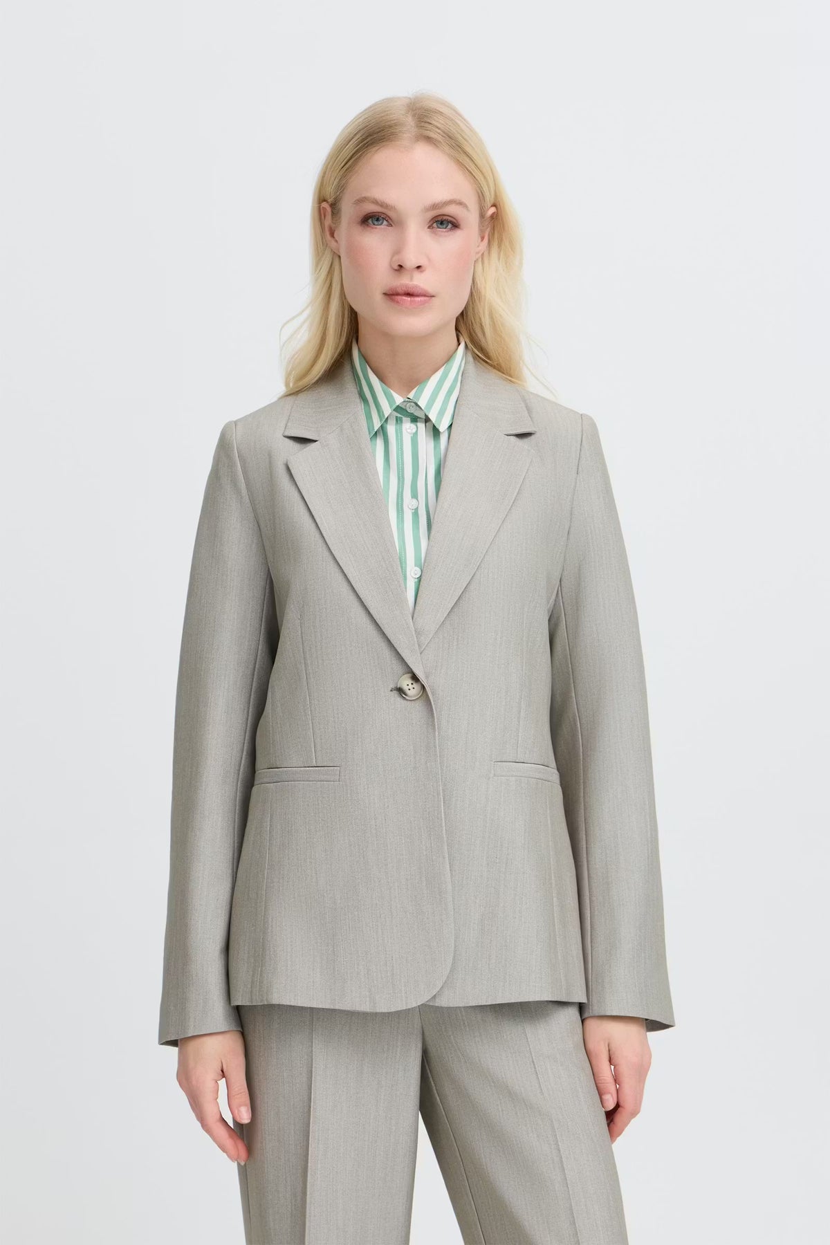 Bydanta Blazer - Green Melange