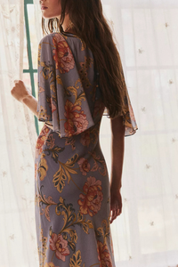 Free People - Swan Song Printed Midi Dress - Tradewinds Combo