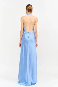 Posy Satin Halter Neck Dress