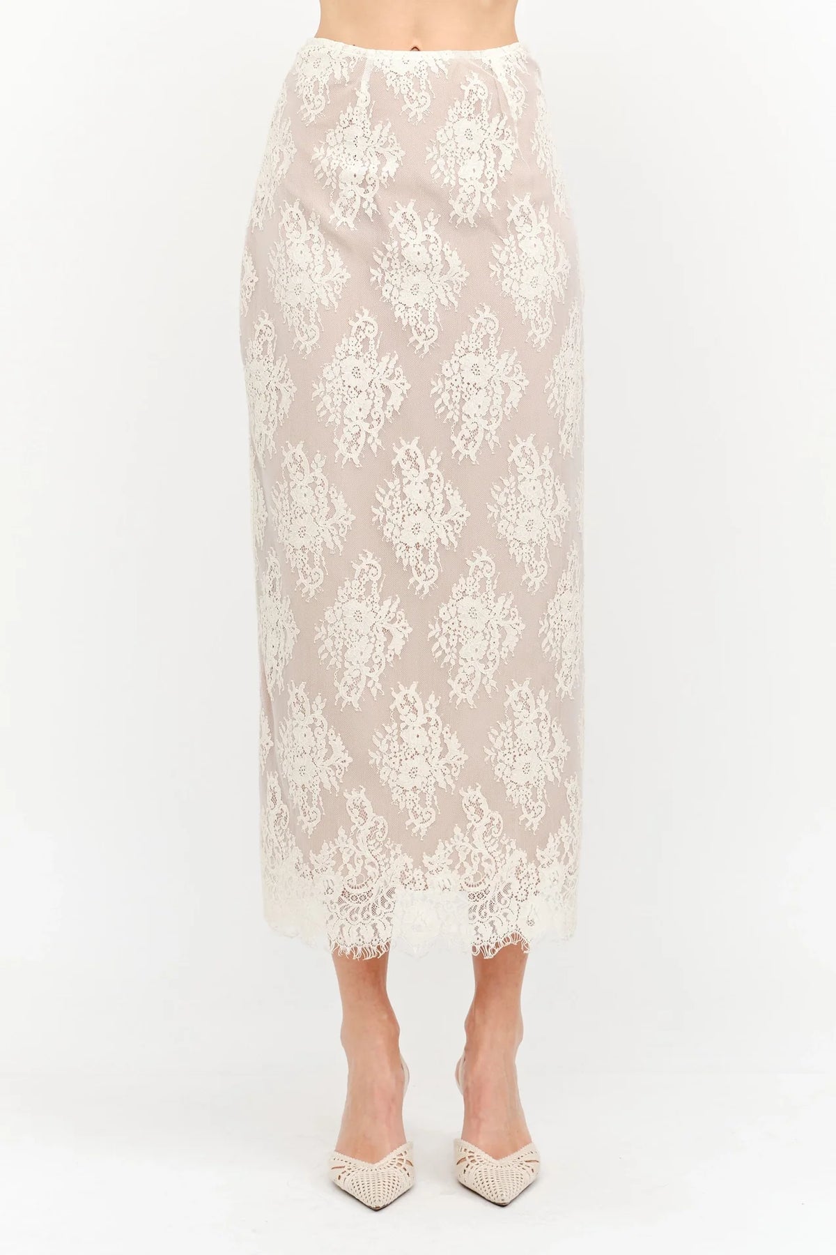 Lennon Lace Skirt - Ivory