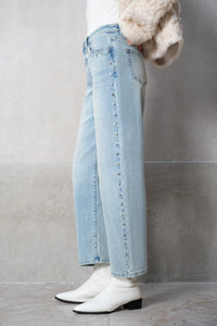 Tokyo Mid Rise Studded Jeans - Luminara