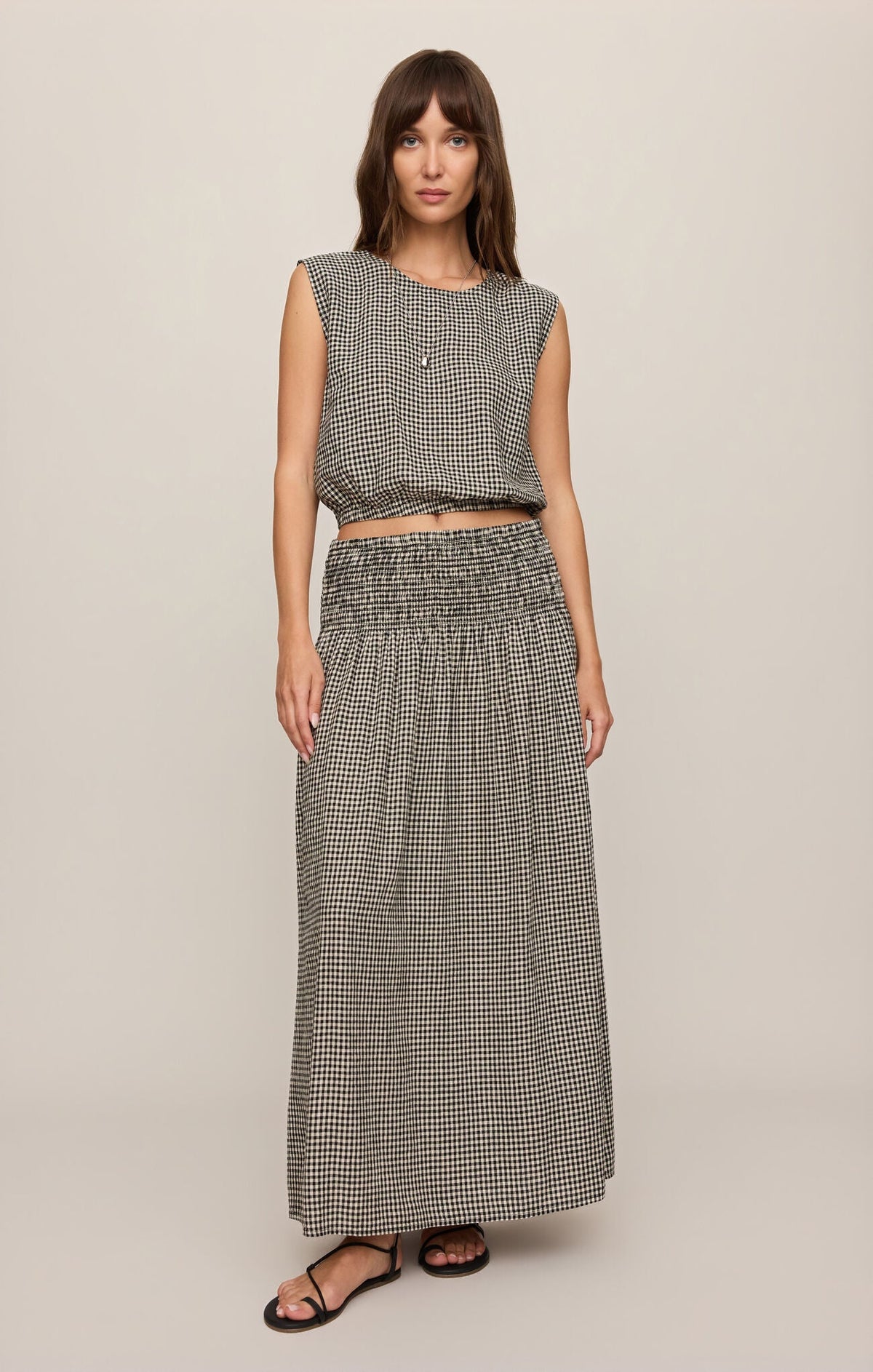 Z Supply Merit Gingham Top - Black