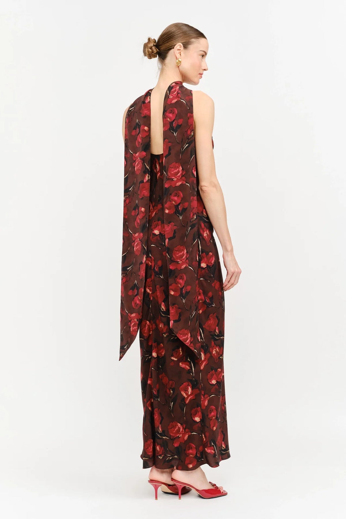 Magdalena Dress - Brown Floral