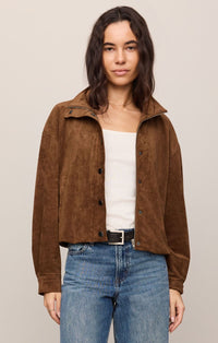 Z Supply - Corin Bubble Hem Jacket - Saddle Suede