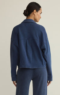 Z Supply All Day Cropped Knit Jacket - Indigo