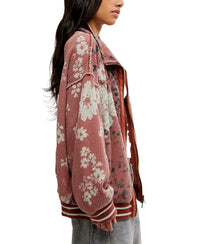 Free People Print Mix Jacket - Whisper Pink Combo