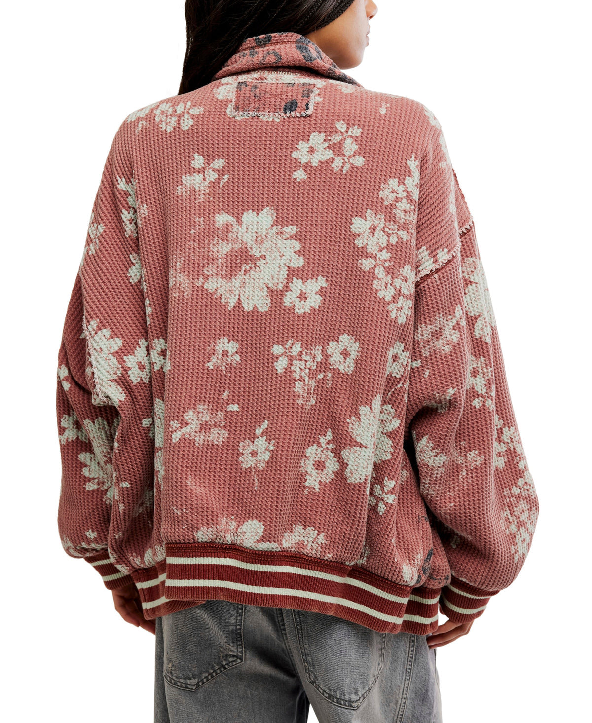Free People Print Mix Jacket - Whisper Pink Combo