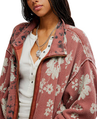 Free People Print Mix Jacket - Whisper Pink Combo