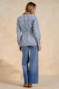 Denim Wrap Jacket - Denim Blue
