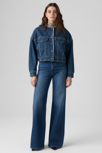 Levi's - Collarless Crop Sherpa Trucker Jacket - Rogue Rum