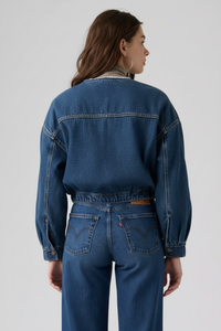 Levi's - Collarless Crop Sherpa Trucker Jacket - Rogue Rum
