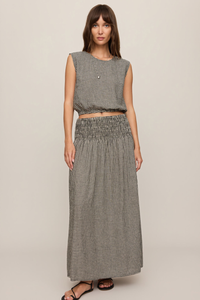 Z Supply Brooke Gingham Skirt - Black