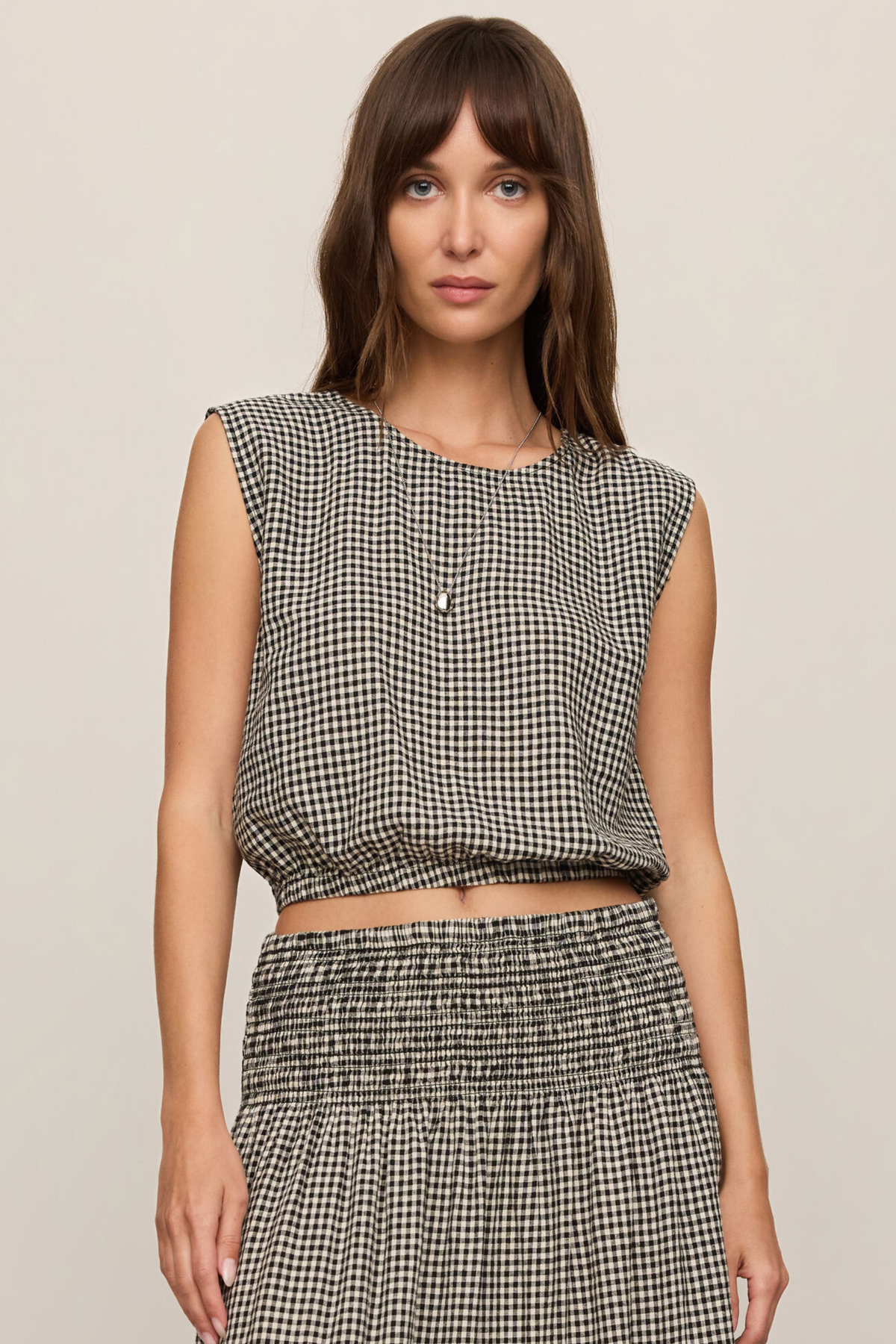 Z Supply Merit Gingham Top - Black