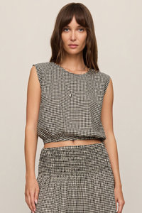 Z Supply Merit Gingham Top - Black