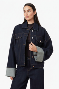 Habitual - Cuffed Denim Trucker Jacket - Rinse