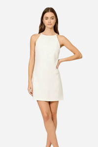 Halter Neck Mini Dress - Cream