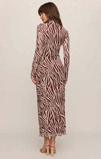 Z Supply - Sevilla Zebra Mesh Midi Dress - Velvet Rogue