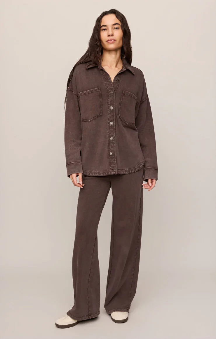 Z Supply - All Day Knit Jacket - Dark Chocolate
