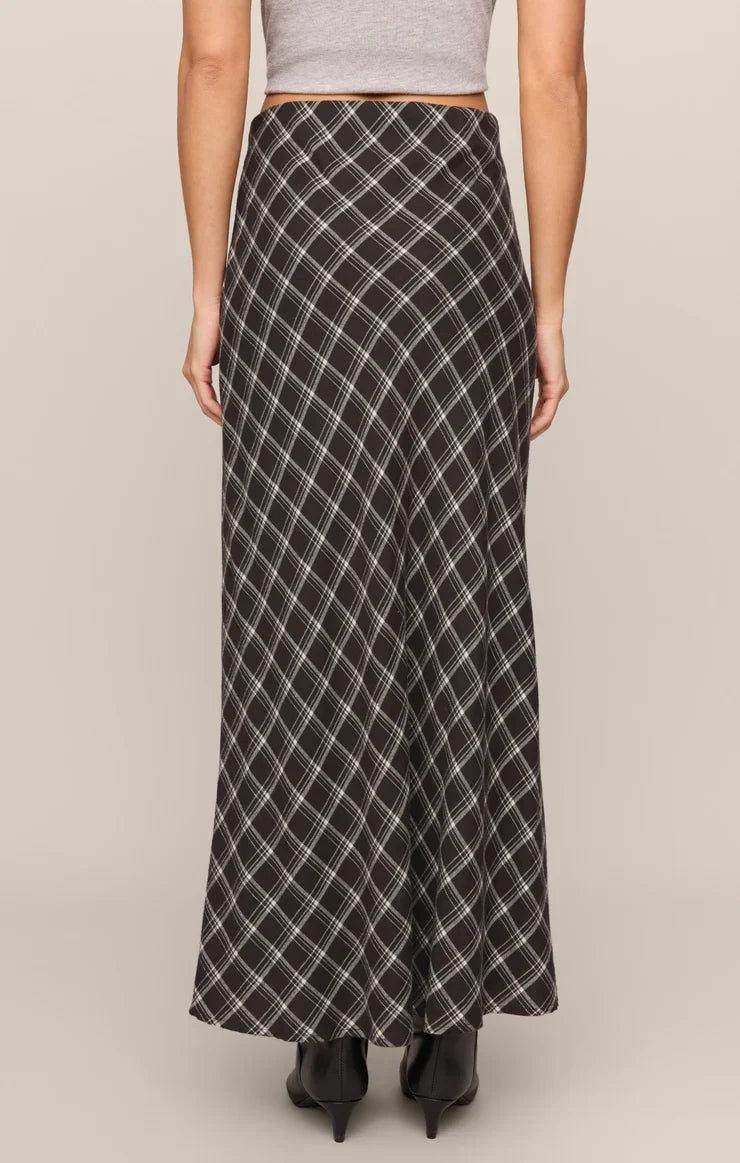 Z Supply - Europa Plaid Skirt - Ash Black