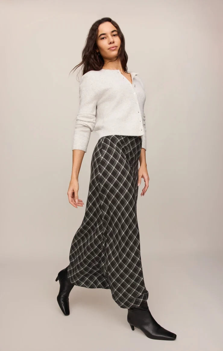 Z Supply - Europa Plaid Skirt - Ash Black