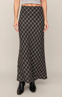 Z Supply - Europa Plaid Skirt - Ash Black