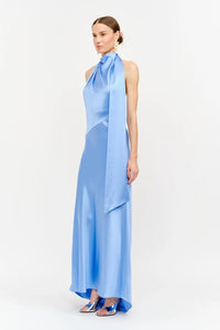 Posy Satin Halter Neck Dress