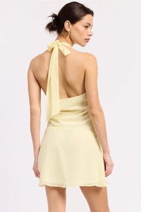 Ruffle Wrapped Mini Dress - Yellow