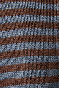 Multi Stripe Sweater Set - Blue Brown