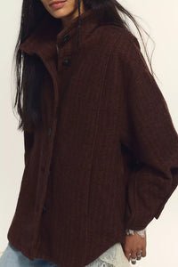 Free People - Beau Cocoon Coat - Brown Combo