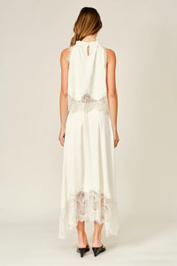 Elegant Lace Midi Skirt