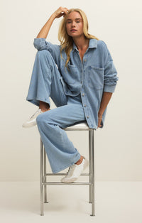 Z Supply Hunter Knit Denim Pant - Ocean Air Indigo
